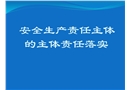安全生產(chǎn)責任主體的主體責任落實