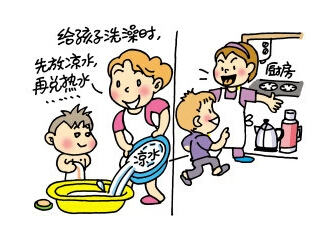 燒燙傷：流動涼水沖洗，別涂牙膏